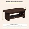 Giantex Oval Coffee Table, 47″ Mid Century Modern Center Table with Storage Shelf & Round Corner, 2-Tier Accent Cocktail Tea Table, Wood Coffee Table for Living Room, Small Spaces (Espresso)(Espresso)