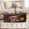 Giantex Oval Coffee Table, 47″ Mid Century Modern Center Table with Storage Shelf & Round Corner, 2-Tier Accent Cocktail Tea Table, Wood Coffee Table for Living Room, Small Spaces (Espresso)(Espresso)