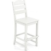 Giantex Outdoor HDPE Bar Stool, Patio Tall Bar Chair with Backrest and Footrest, 30 Inches Counter Height Barstools for Garden, Backyard, Weather Resistance, Easy Maintenance (2, White)(White)